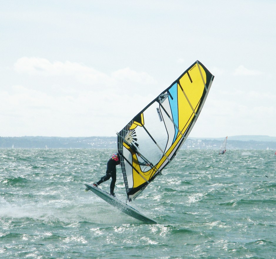 Tez Plavenieks windsurfing Hayling Island