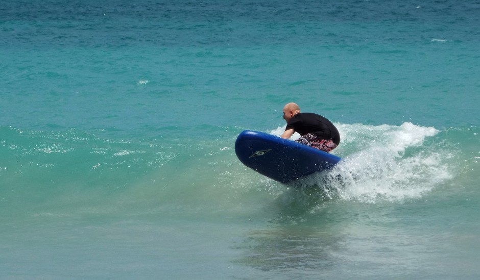 Tez iSUP surfing Grenada, Grand Anse Beach, Caribbean, Spice Isle