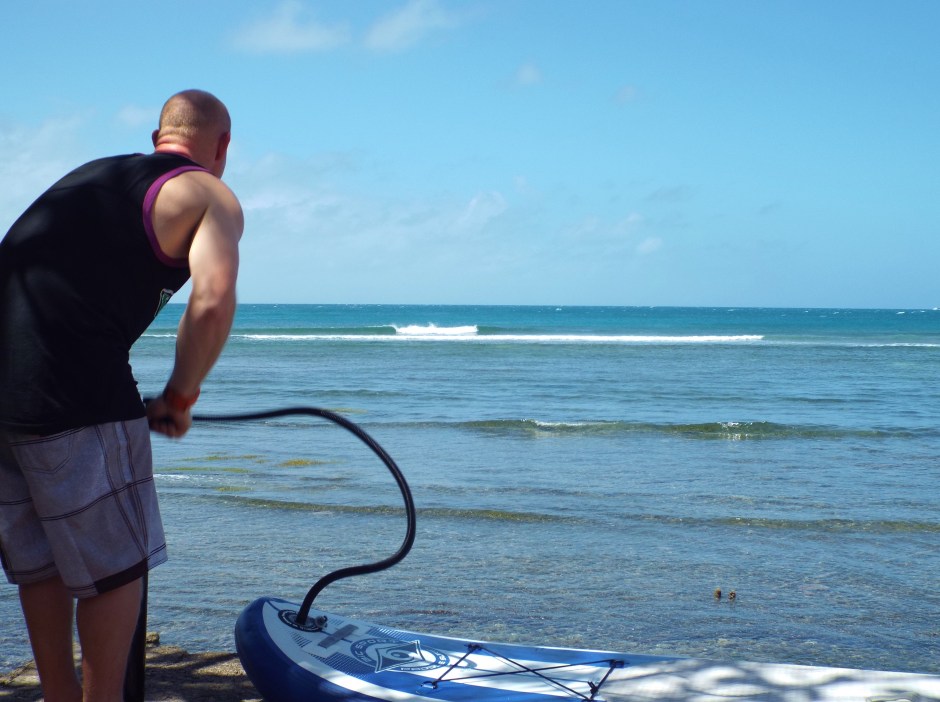 Tez Plavenieks Prickly Point stand up paddle surfing Grenada, Caribbean