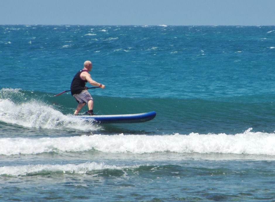 Tez Plavenieks Prickly Point SUP surf, Grenada, Caribbean