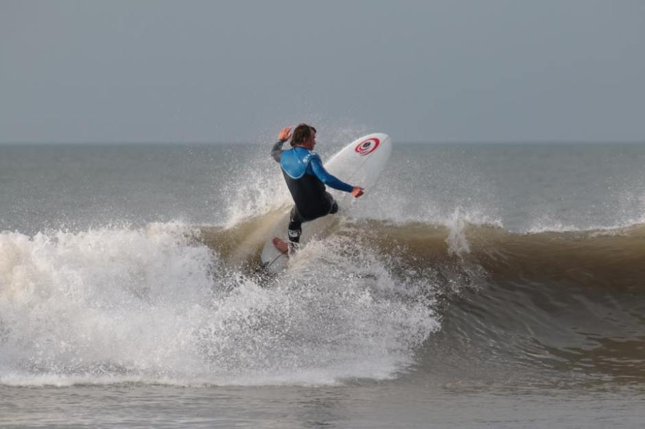 Chris Guts Griffiths surfing