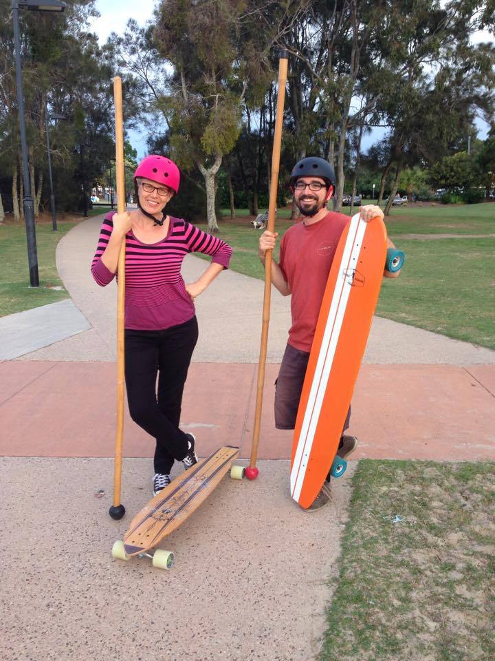 Yenny Stromgren land paddling with mates