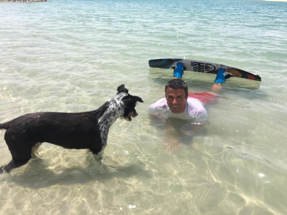 Colin Ralph and Penny the pooch