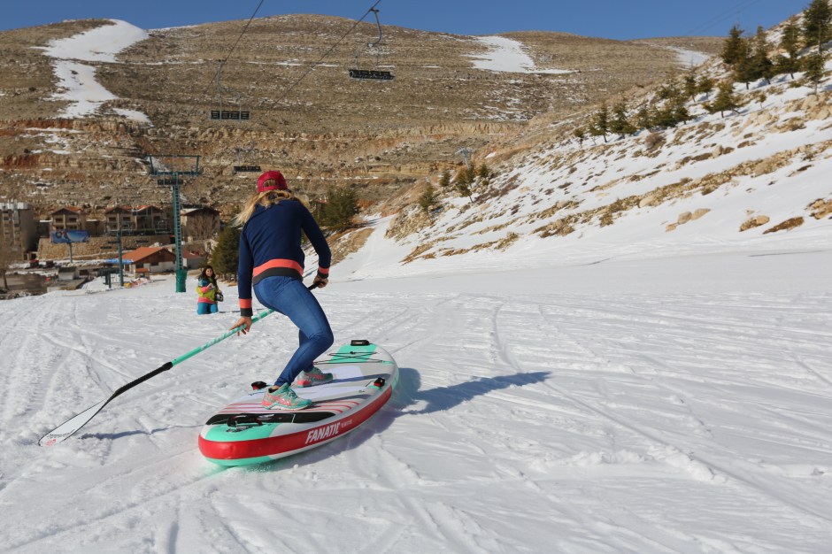 Lebanon snow SUP