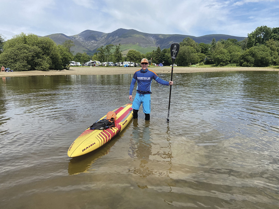 Photo at the 100 miles mark on Derwent Water