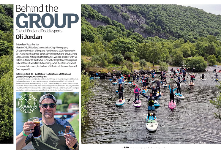 Behind the group Oli Jordan of EOEPS