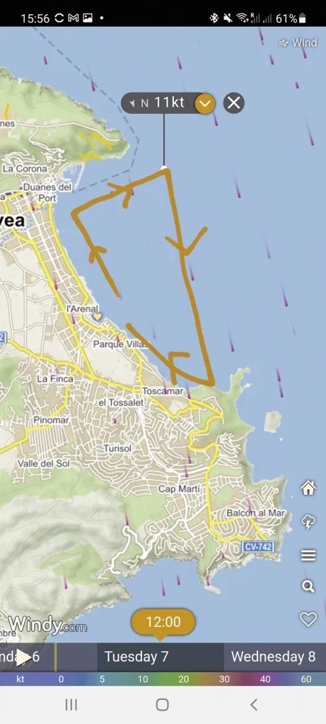 Plot your route by using a weather App before going out