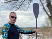 EOEPS Red Kevlar SUP paddle