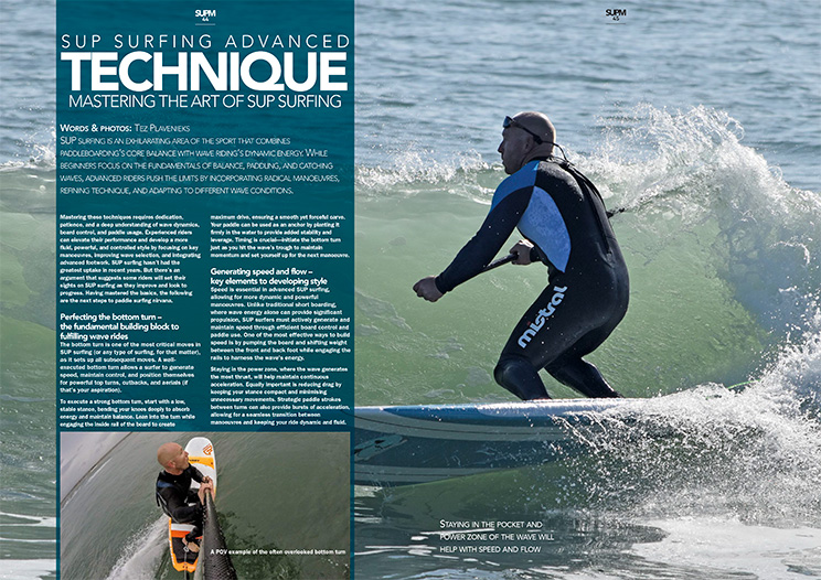 SUP surfing technique