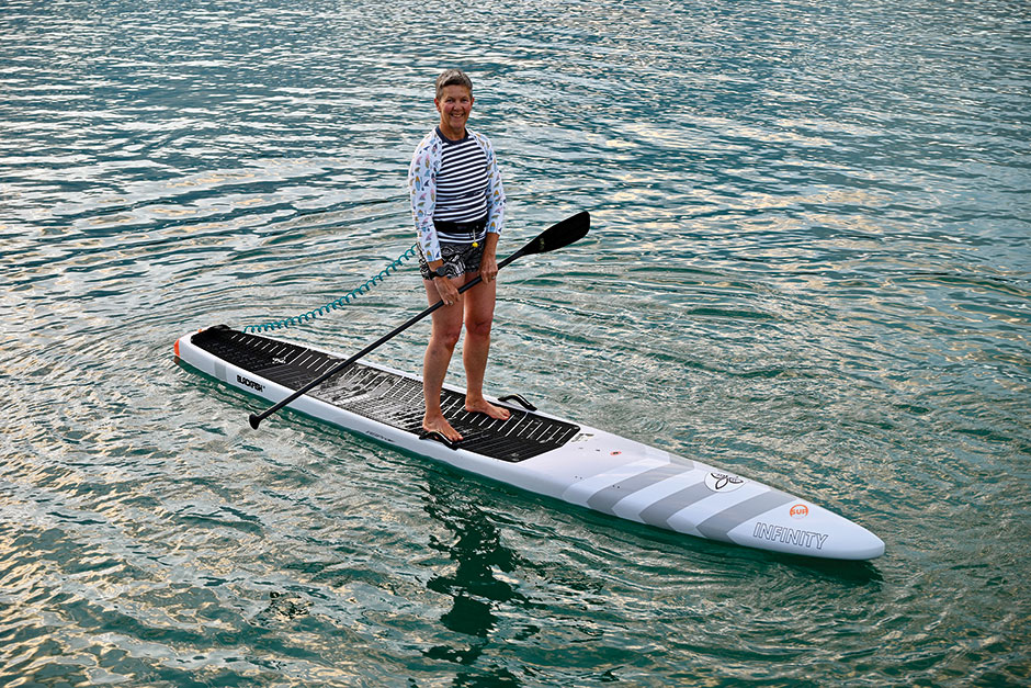 In Austria, rocking my new Infinity race board. Photo: Antony
